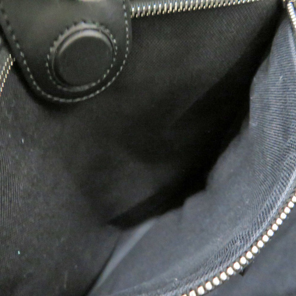 Gucci GG Supreme Tote Bag Shoulder Gray Black Leather Emblems - Picture 9 of 9